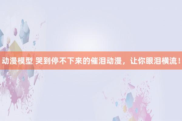 动漫模型 哭到停不下来的催泪动漫，让你眼泪横流！