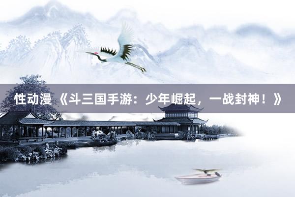性动漫 《斗三国手游：少年崛起，一战封神！》