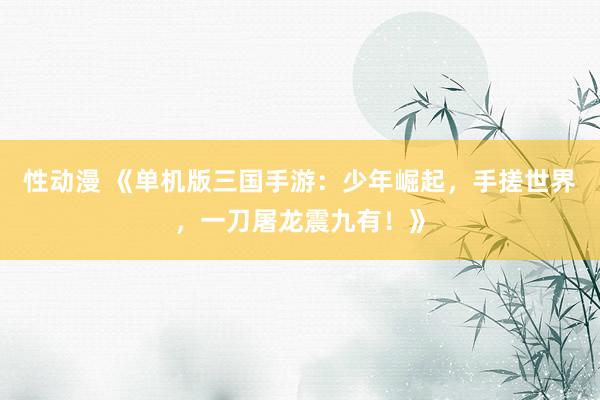 性动漫 《单机版三国手游：少年崛起，手搓世界，一刀屠龙震九有！》
