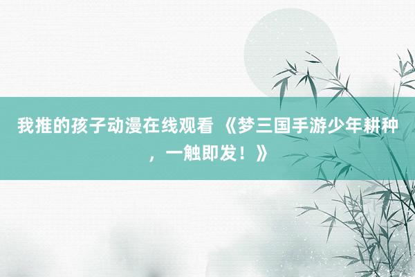我推的孩子动漫在线观看 《梦三国手游少年耕种，一触即发！》