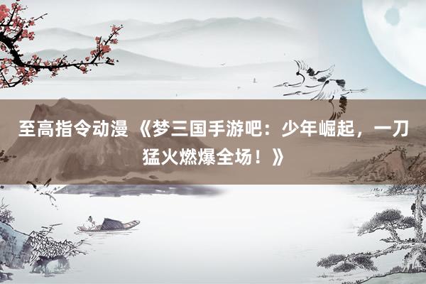 至高指令动漫 《梦三国手游吧：少年崛起，一刀猛火燃爆全场！》