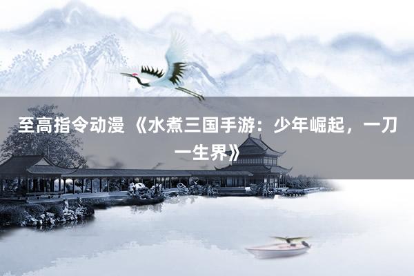 至高指令动漫 《水煮三国手游：少年崛起，一刀一生界》
