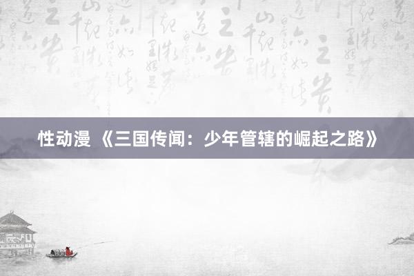 性动漫 《三国传闻：少年管辖的崛起之路》