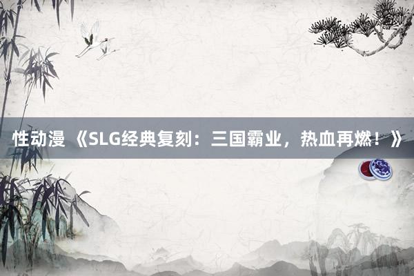 性动漫 《SLG经典复刻：三国霸业，热血再燃！》
