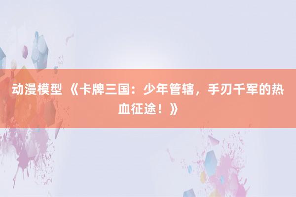 动漫模型 《卡牌三国：少年管辖，手刃千军的热血征途！》